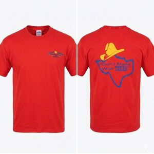 Lone Star Steakhouse Shirt Mens Large Red "Don't Mess With Texas" Graphic Retro